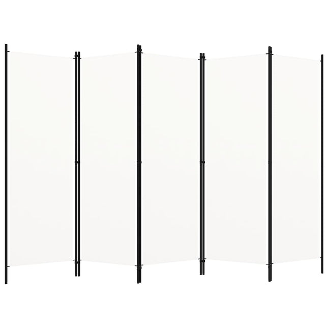 Paravento a 5 Pannelli Bianco 250x180 cm