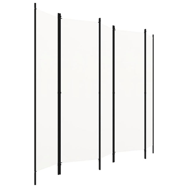 Paravento a 5 Pannelli Bianco 250x180 cm