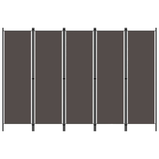 Paravento a 5 Pannelli Antracite 250x180 cm