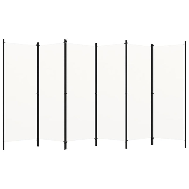 Paravento a 6 Pannelli Bianco 300x180 cm