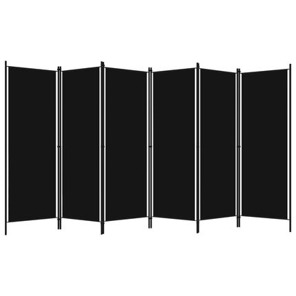 Paravento a 6 Pannelli Nero 300x180 cm