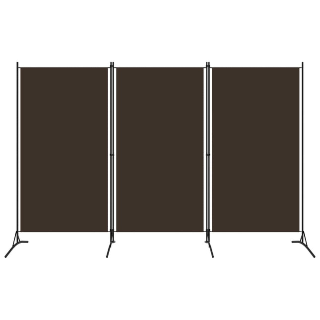 Paravento a 3 Pannelli Marrone 260x180 cm