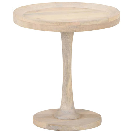 Tavolino di Servizio Ã˜50x55 cm in Legno Massello di Mango
