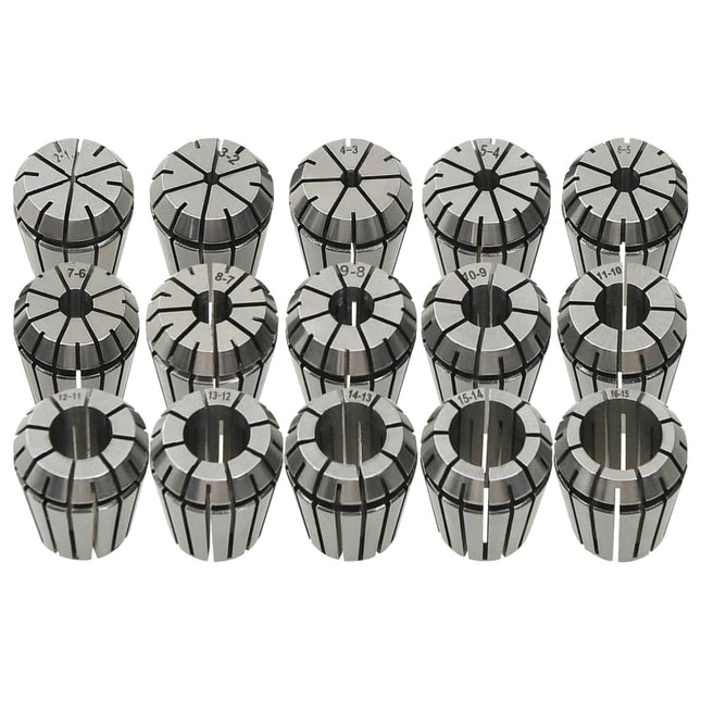 Pinze per Colletti ER25 Set Utensili per Tornitura 15 pz