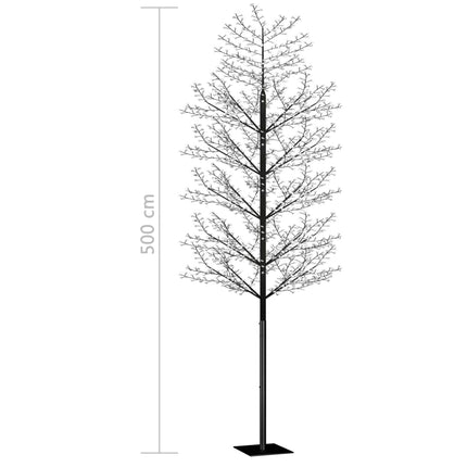 Albero di Natale 2000 LED Bianco Freddo Ciliegio in Fiore 500cm