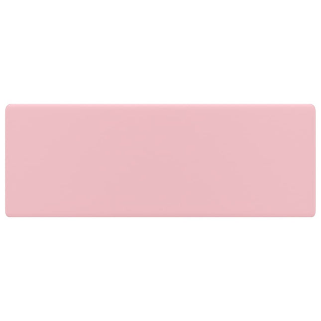 Lavabo Troppopieno Quadrato Rosa Opaco 41x41cm Ceramica