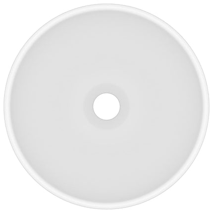 Lavandino Lusso Rotondo Bianco Opaco 32,5x14 cm in Ceramica