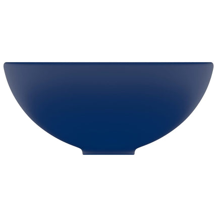 Lavandino Lusso Rotondo Blu Scuro Opaco 32,5x14 cm in Ceramica