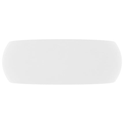 Lavandino Lusso Rotondo Bianco Opaco 40x15 cm in Ceramica