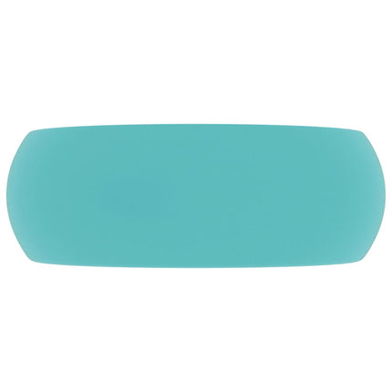 Lavandino Lusso Rotondo Verde Chiaro Opaco 40x15 cm in Ceramica
