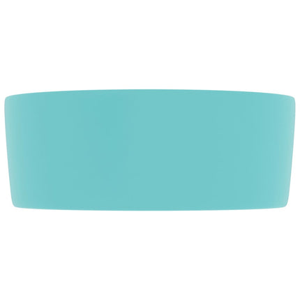 Lavandino Lusso Rotondo Verde Chiaro Opaco 40x15 cm in Ceramica