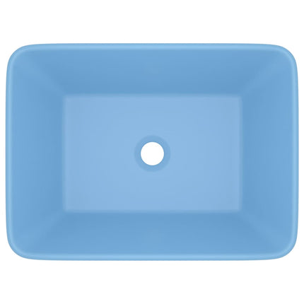 Lavandino Luxury Azzurro Opaco 41x30x12 cm in Ceramica