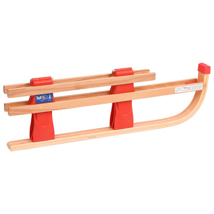 Slittino Pieghevole con Schienale in Legno 119 cm