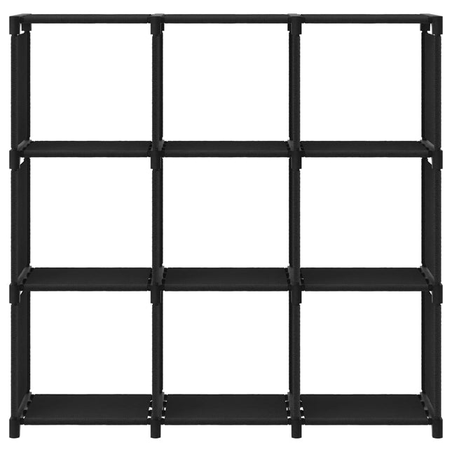 Mobile per 9 Scatole a Cubo Nero 103x30x107,5 cm in Tessuto