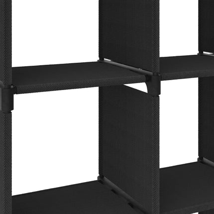 Mobile per 9 Scatole a Cubo Nero 103x30x107,5 cm in Tessuto