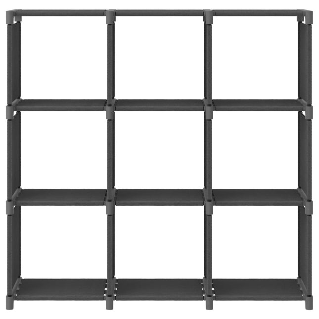 Mobile per 9 Scatole a Cubo Grigio 103x30x107,5 cm in Tessuto