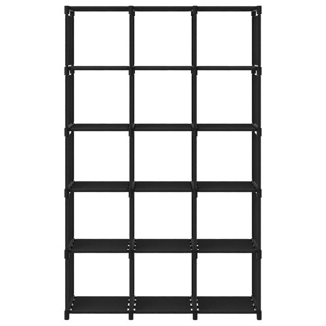 Mobile per 15 Scatole a Cubo Nero 103x30x175,5 cm in Tessuto