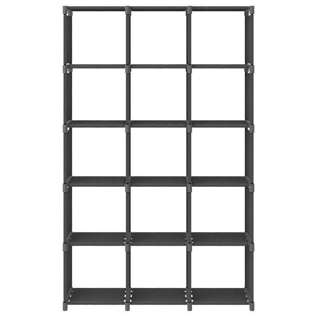 Mobile per 15 Scatole a Cubo Grigio 103x30x107,5 cm in Tessuto