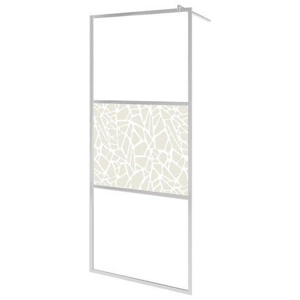 Parete per Doccia Walk-in in Vetro ESG Design Pietra 140x195 cm