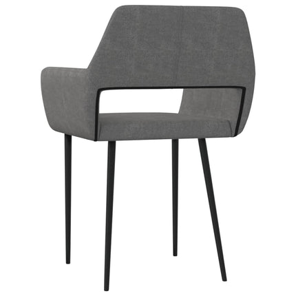 Sedie da Pranzo 2 pz Grigio Scuro in Tessuto