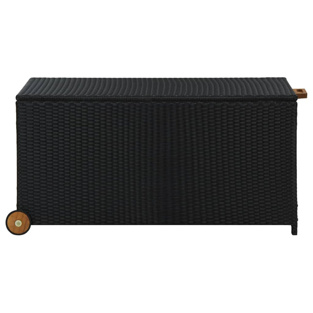 Contenitore da Giardino Nero 120x65x61 cm in Polyrattan