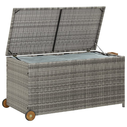 Contenitore da Giardino Grigio Chiaro 120x65x61 cm Polyrattan