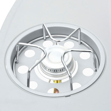 Barbecue e Griglia a Gas 4+1 Fornelli Argento in Acciaio Inox