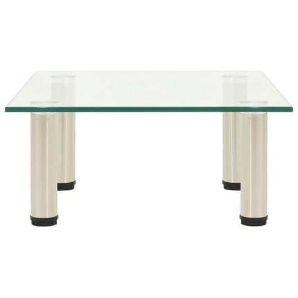 322760 TV Stand Transparent 40x35x17 cm Tempered Glass