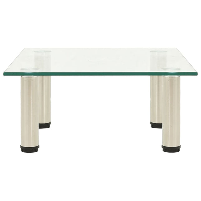 322760 TV Stand Transparent 40x35x17 cm Tempered Glass