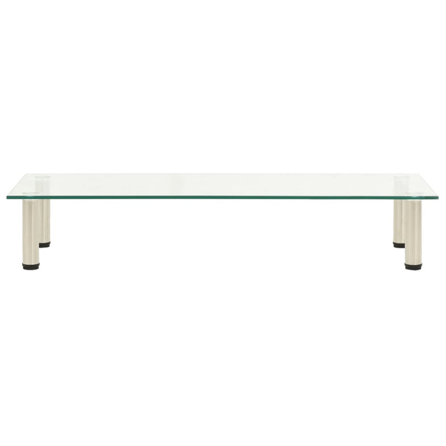 322769 TV Stand Transparent 100x35x17 cm Tempered Glass