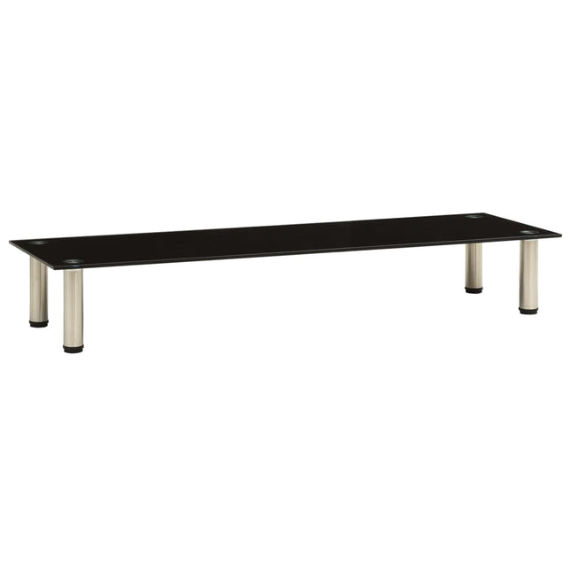 322770 TV Stand Black 120x35x17 cm Tempered Glass
