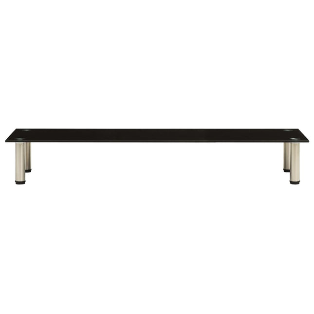 322770 TV Stand Black 120x35x17 cm Tempered Glass