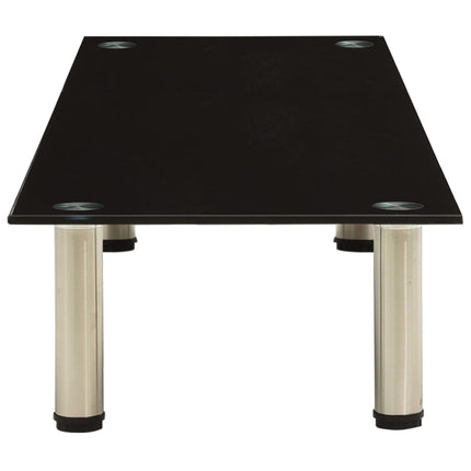 322770 TV Stand Black 120x35x17 cm Tempered Glass