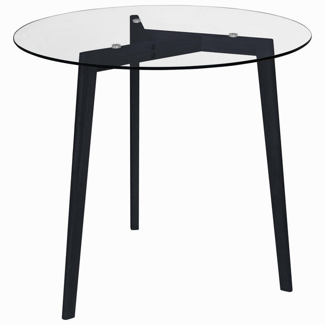 Tavolo da Pranzo Trasparente 80 cm in Vetro Temperato