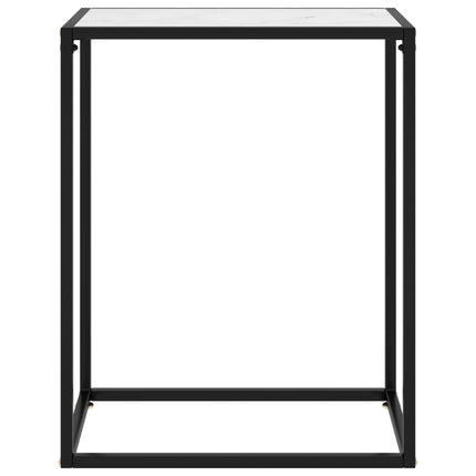 Tavolo Consolle Bianco 60x35x75 cm in Vetro Temperato