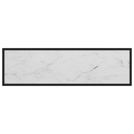 Tavolo Consolle Bianco 120x35x75 cm in Vetro Temperato
