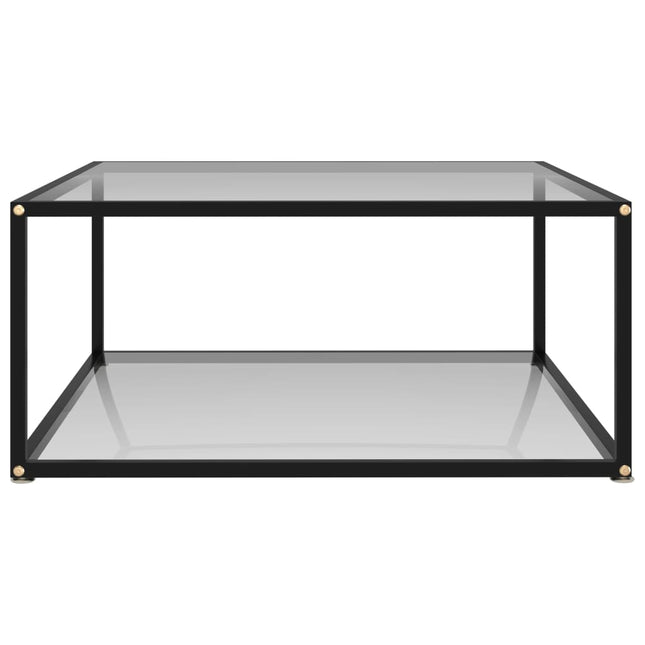 Tavolino da Salotto Trasparente 80x80x35 cm in Vetro Temperato