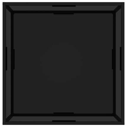 322893 Coffee Table Black 80x80x35 cm Tempered Glass