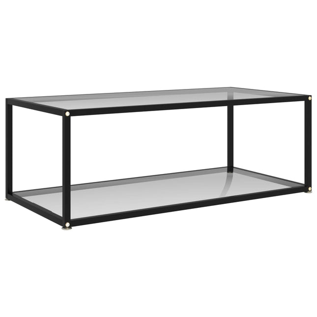 322897 Coffee Table Transparent 100x50x35 cm Tempered Glass