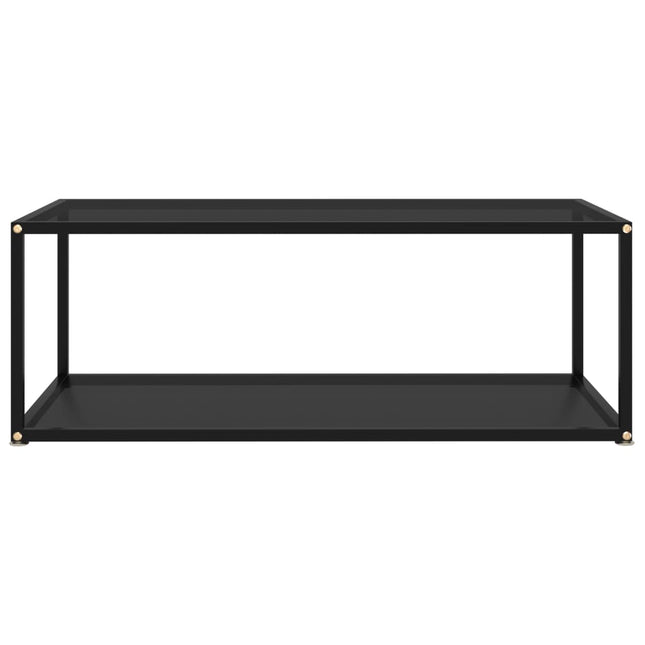 322898 Coffee Table Black 100x50x35 cm Tempered Glass