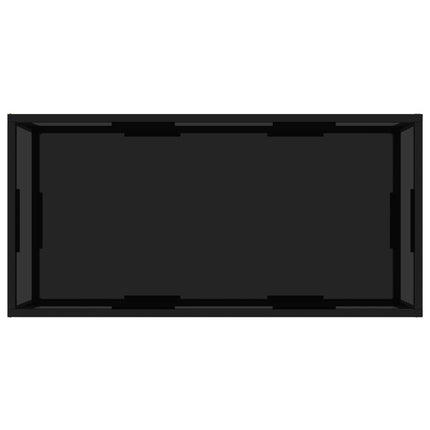 322898 Coffee Table Black 100x50x35 cm Tempered Glass
