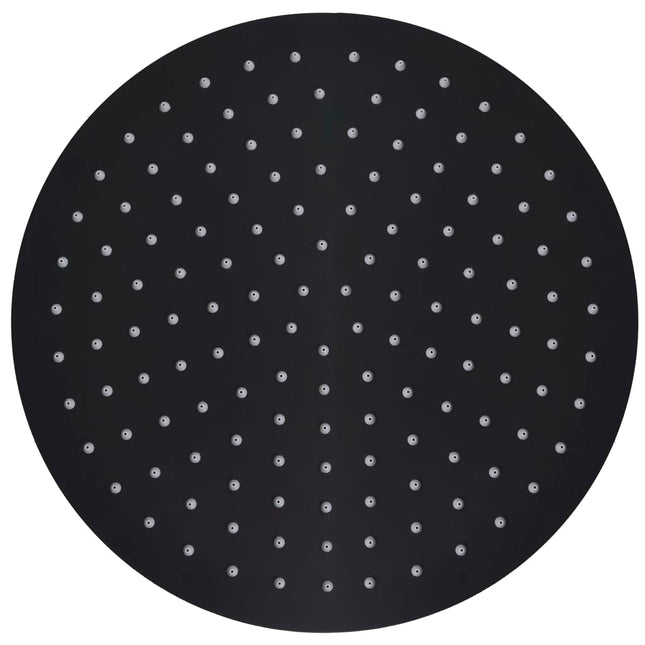 Testa Doccia a Pioggia in Acciaio Inox 30 cm Rotonda Nera