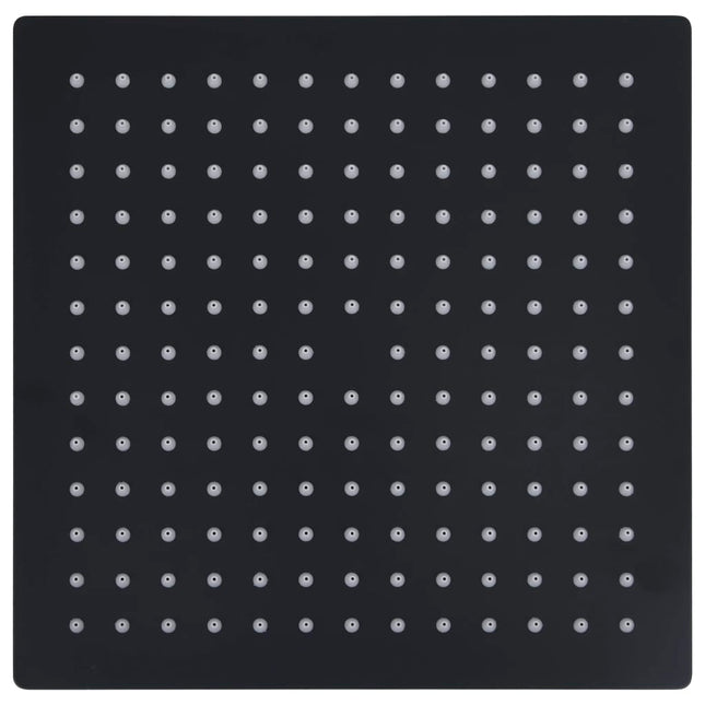 Testa Doccia a Pioggia in Acciaio Inox 25x25 cm Quadrata Nera