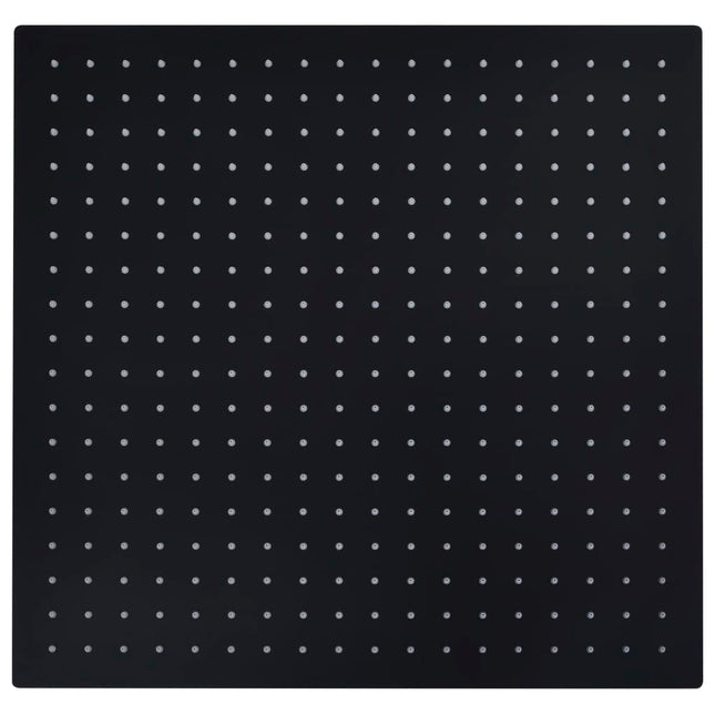 Testa Doccia a Pioggia in Acciaio Inox 50x50 cm Quadrata Nera