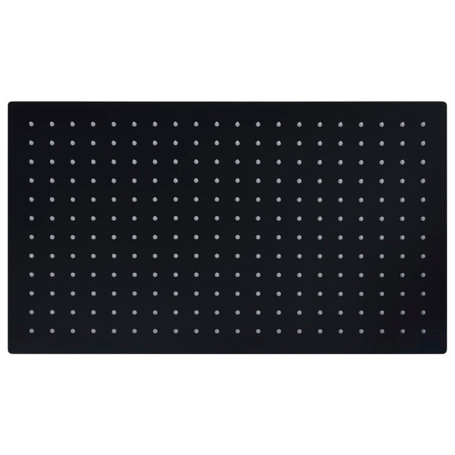 Testa Doccia a Pioggia Acciaio Inox 50x30 cm Rettangolare Nera