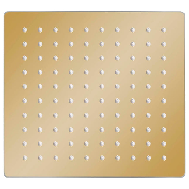 Testa Doccia a Pioggia in Acciaio Inox 20x20cm Quadrata Oro