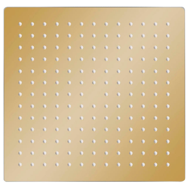 Testa Doccia a Pioggia in Acciaio Inox 25x25 cm Quadrata Oro