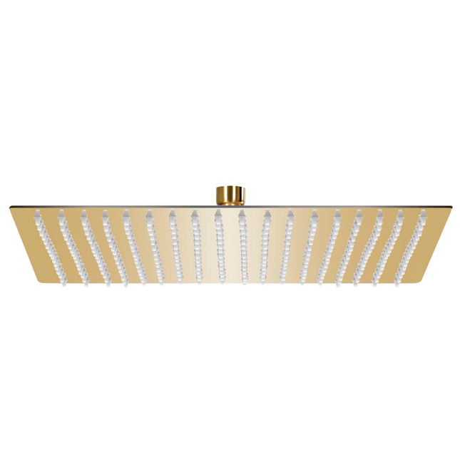 Testa Doccia a Pioggia in Acciaio Inox 50x50 cm Quadrata Oro