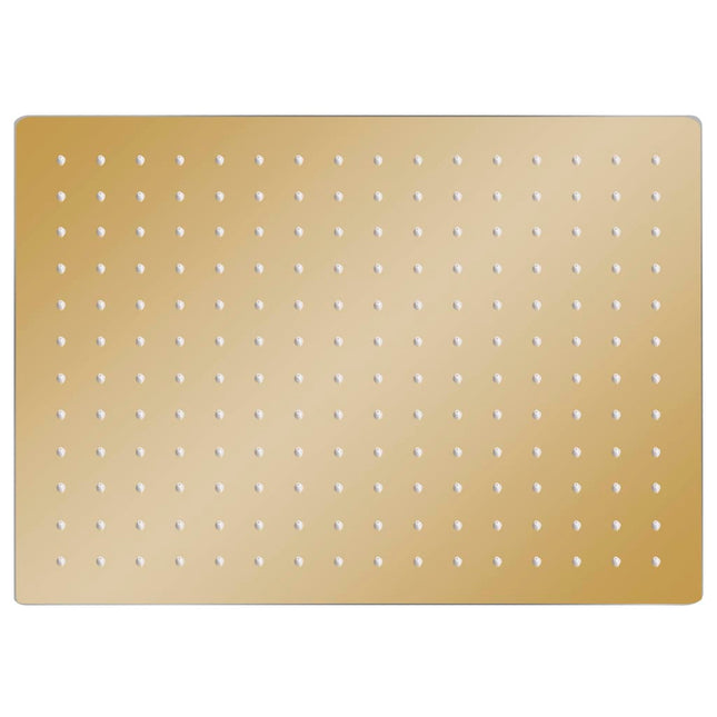 Testa Doccia a Pioggia Acciaio Inox 40x30 cm Rettangolare Oro