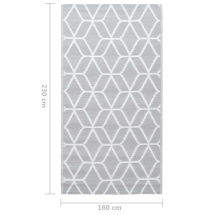 Tappeto da Esterni ARAKIL Grigio 160x230 cm in PP